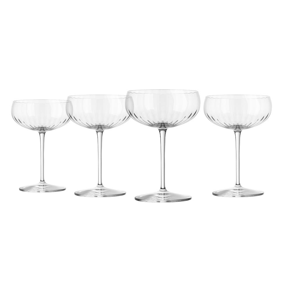 Luigi Bormioli Optica Champagne Coupe 300ml 4 pack