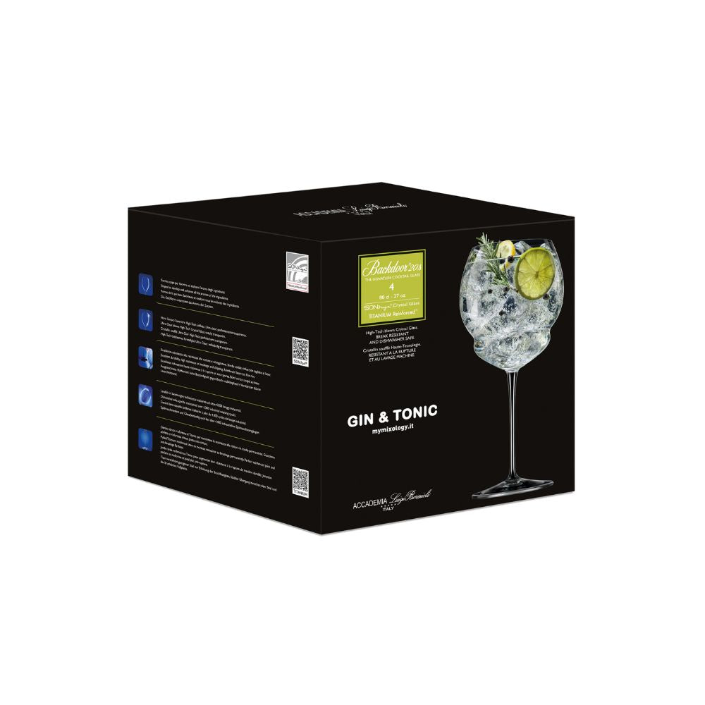 Luigi Bormioli Backdoor 20's Gin & Tonic 800ml Set of 4
