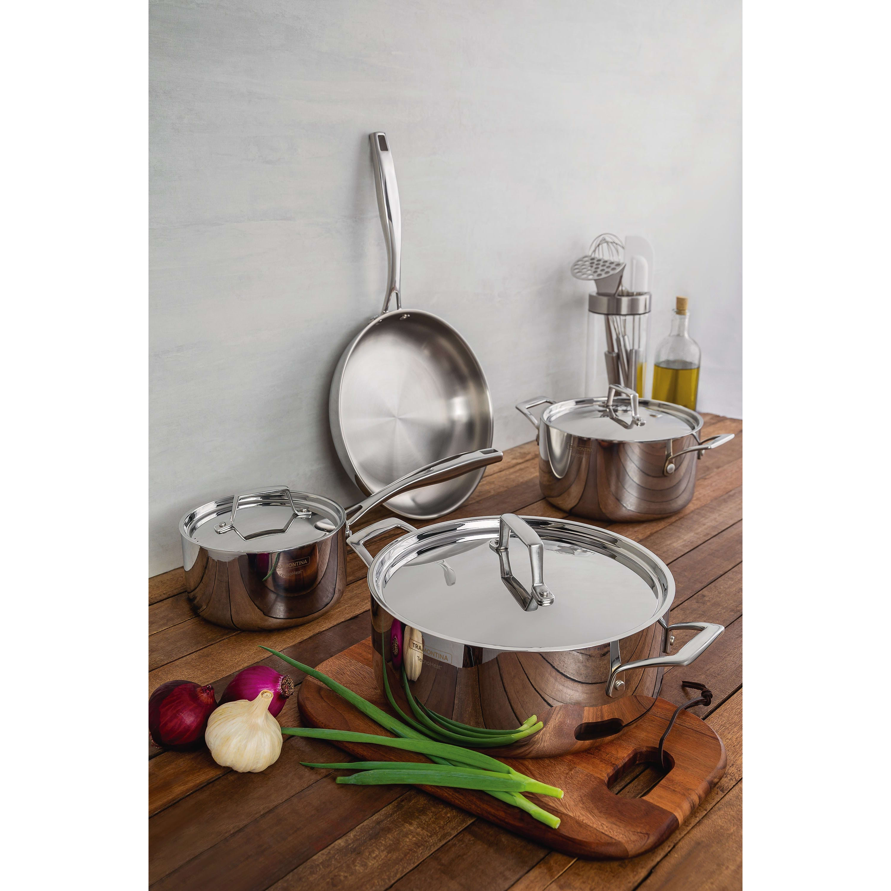 Tramontina Grano Tri-Ply Clad Stainless Steel 4 Piece Cookware Set