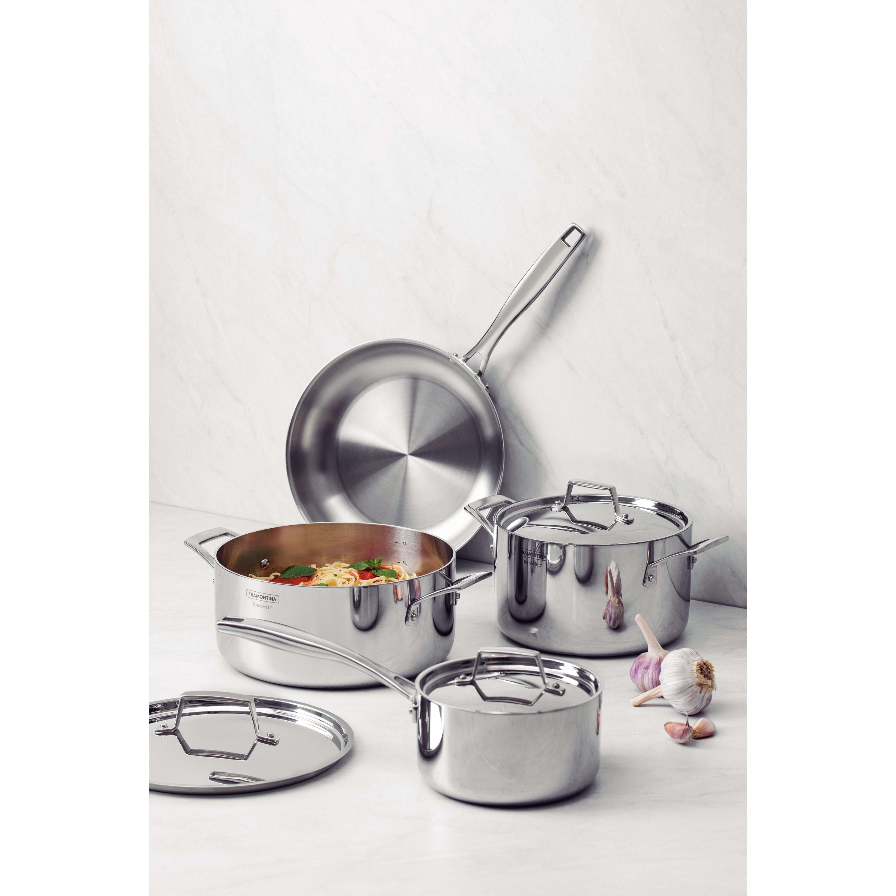 Tramontina Grano Tri-Ply Clad Stainless Steel 4 Piece Cookware Set