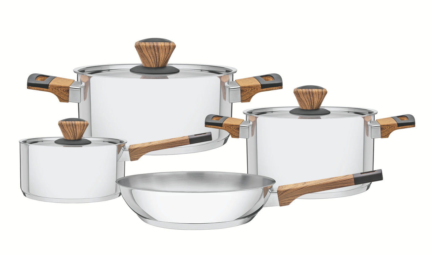 Tramontina 4-Piece Brava Cookware Set - Stainless Steel
