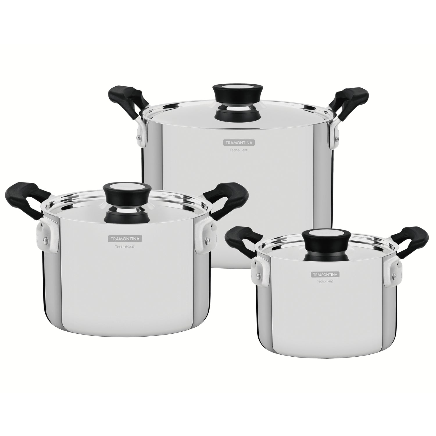 Tramontina Grano Compact 3-Piece Stainless Steel Cookware Set