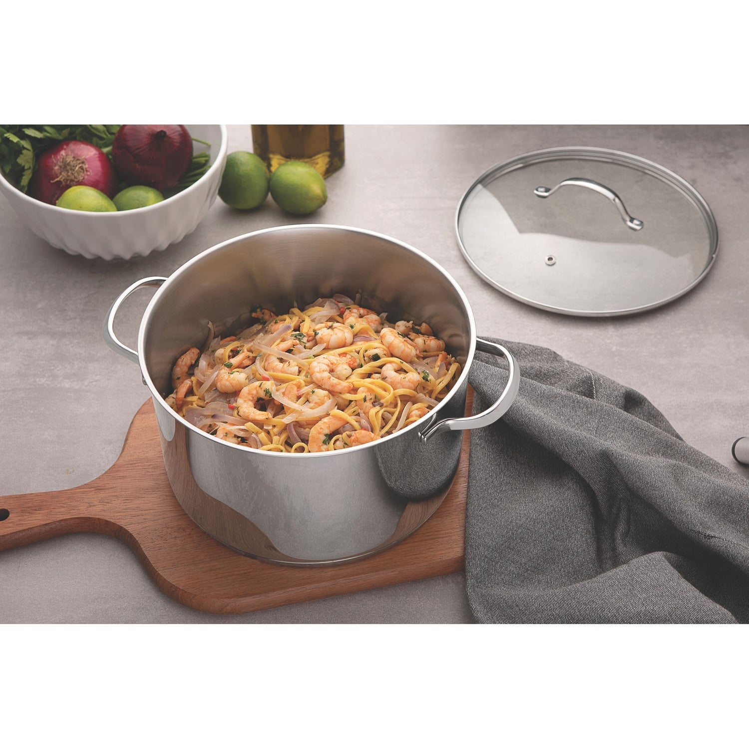 Tramontina 4-Piece Una Cookware Set - Stainless Steel