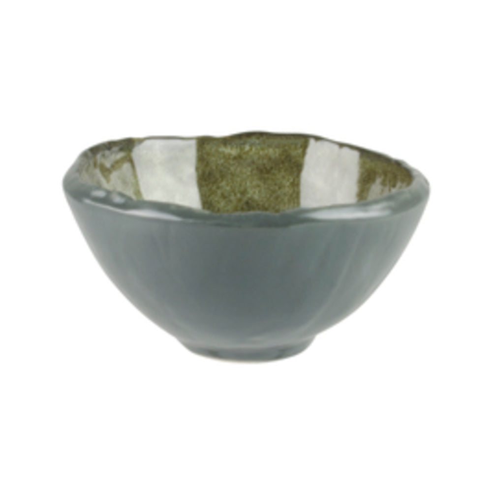 Longfine Uniq Green and Grey Flat Bottom Bowl