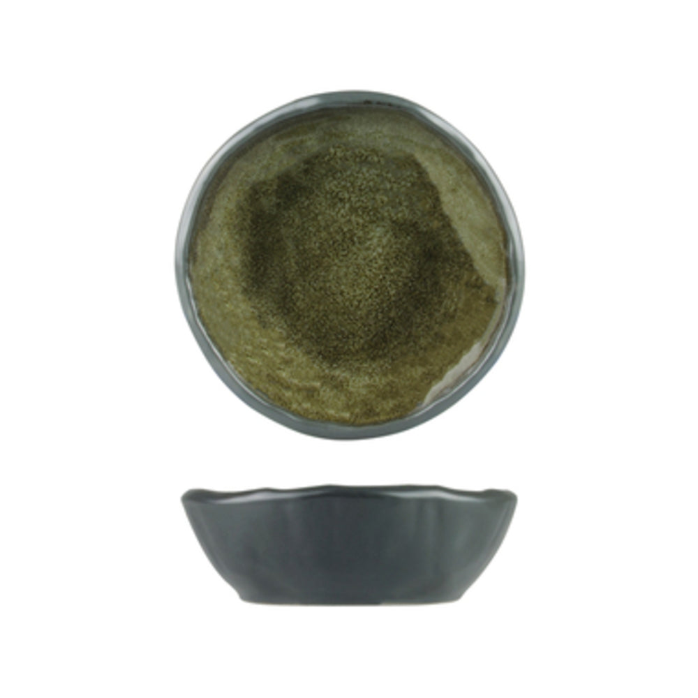 Longfine Uniq Green and Grey Round Rice Bowl