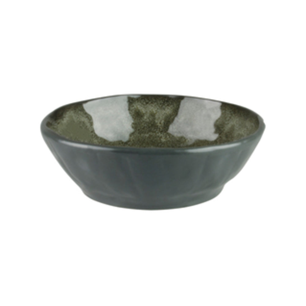 Longfine Uniq Green and Grey Flat Bottom Bowl