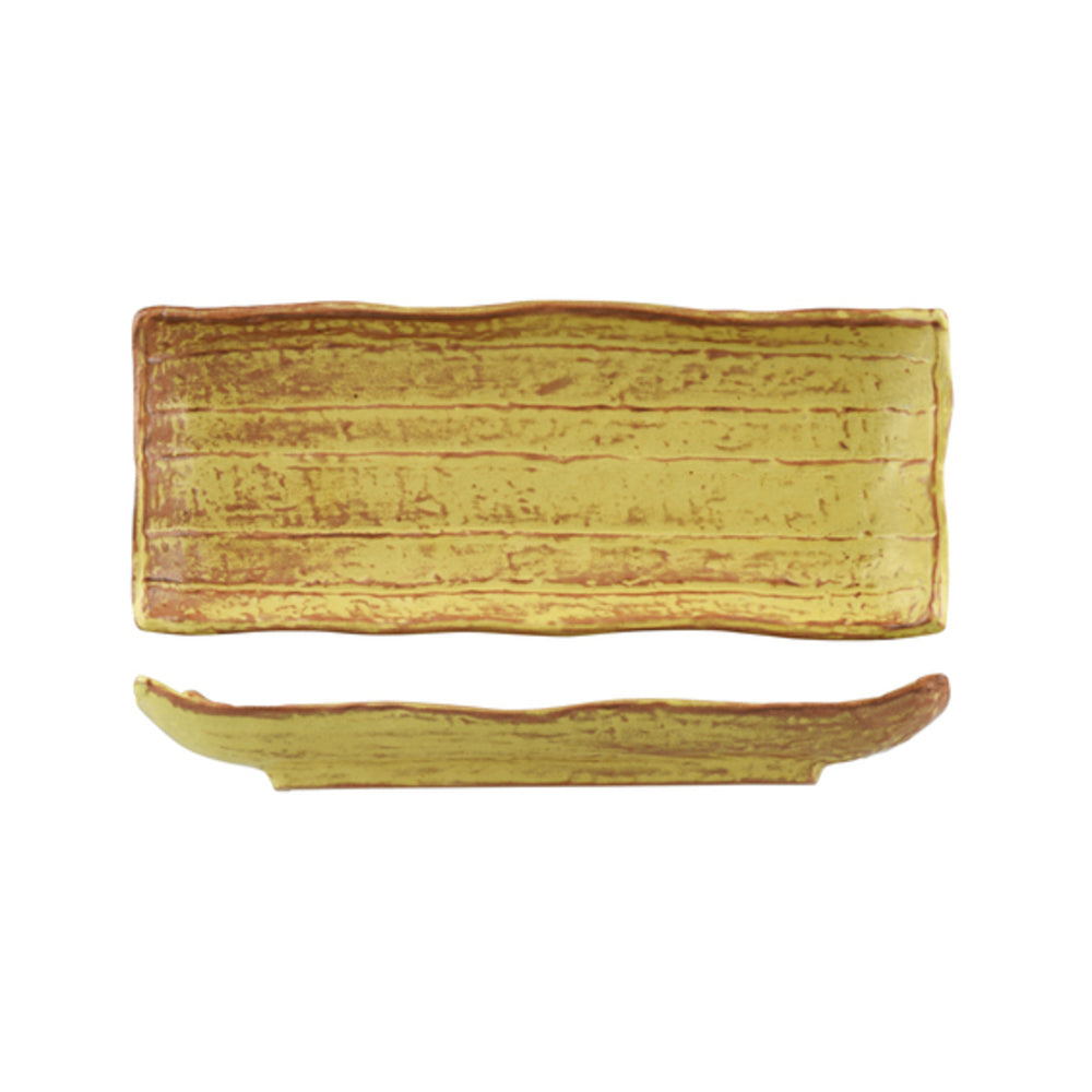 Longfine Uniq Brown Striped Rectangular Platter