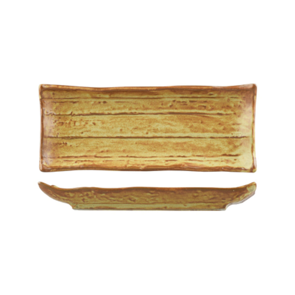 Longfine Uniq Brown Striped Rectangular Platter