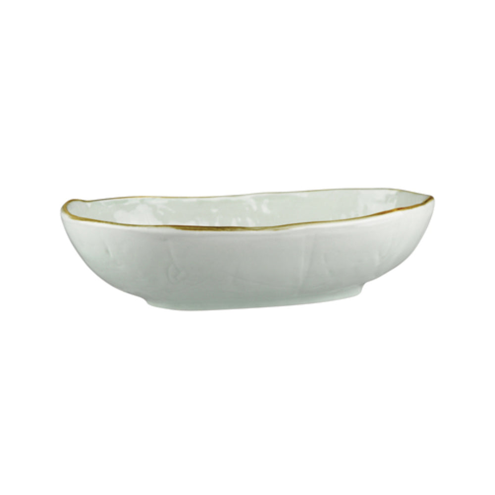 Longfine Uniq Light Grey Oval Bowl