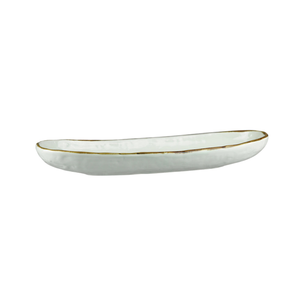 Longfine Uniq Light Grey Elongated Oval Bowl