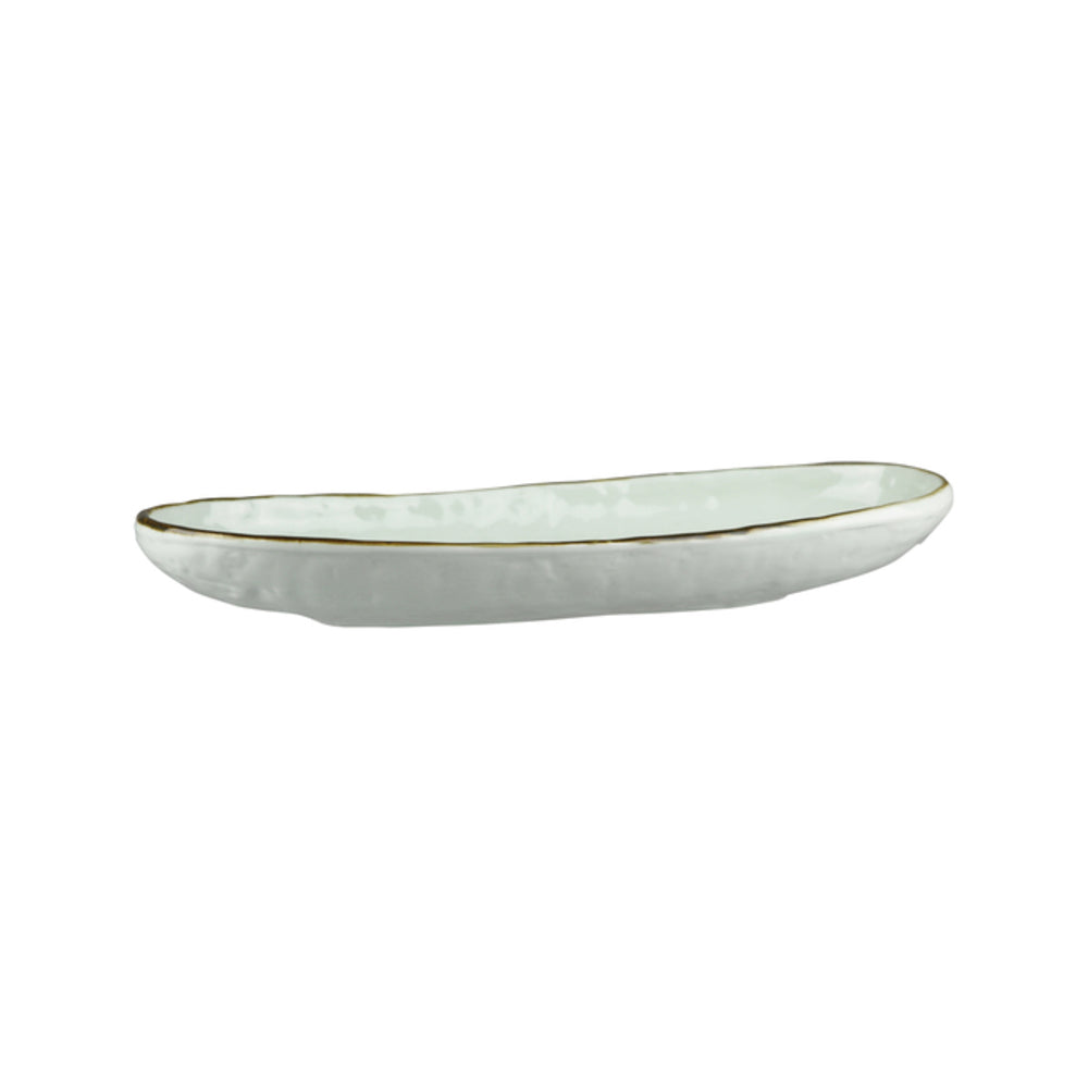 Longfine Uniq Light Grey Elongated Oval Bowl