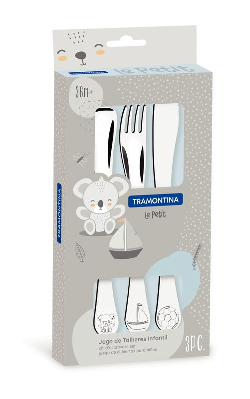 Tramontina Le Petit Stainless Steel Children's Cutlery Set - 3 Pc Set