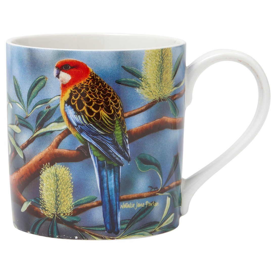 Ashdene Aus Bird & Flora Rosella & Banksia Mug