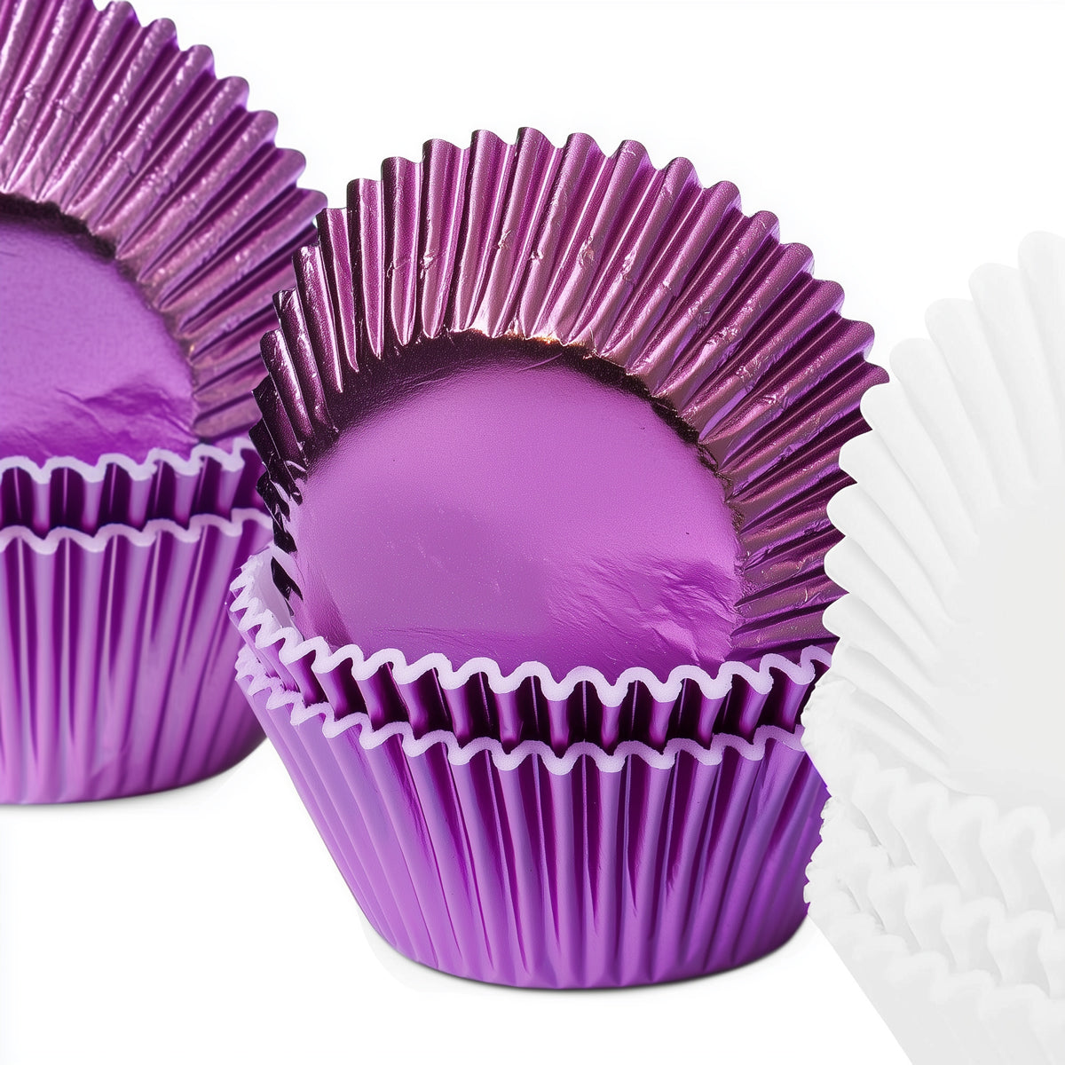 Papyrus Medium Foil Baking Cups Base Purple 44mm 50 Pack