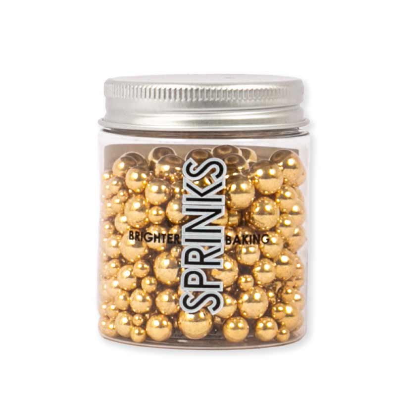 Sprinks Shiny Gold Bubble Bubble 65g Sprinkles