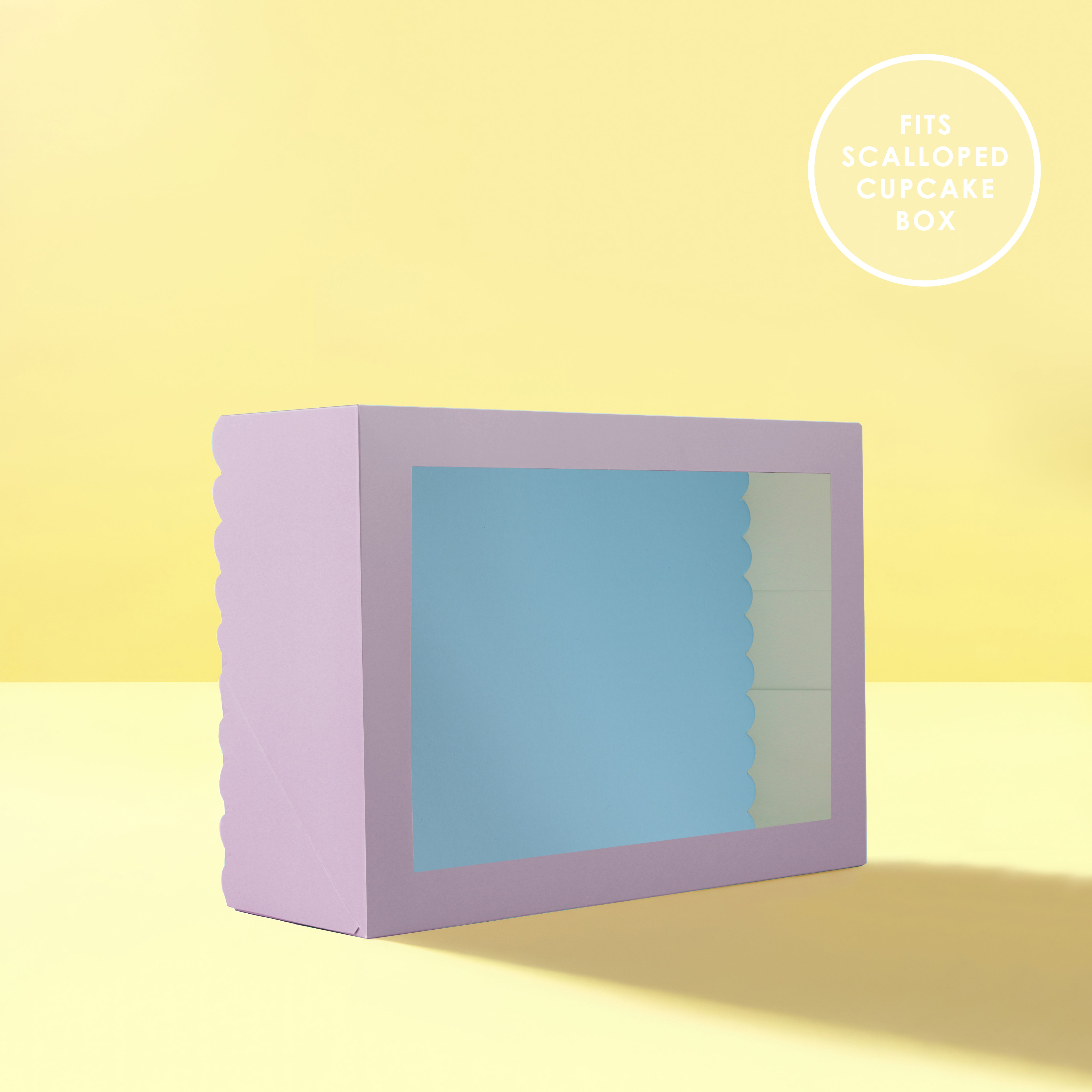 Papyrus Dual-Colour Scalloped Cake Board Rectangle Blue & Lilac