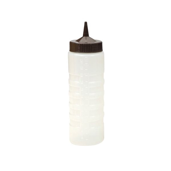 CaterRax Sauce Bottle (750ml - Brown) (Clear Body - Brown Top)