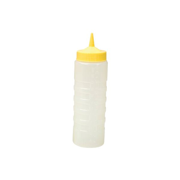 CaterRax Sauce Bottle (750ml - Yellow) (Clear Body - Yellow Top)
