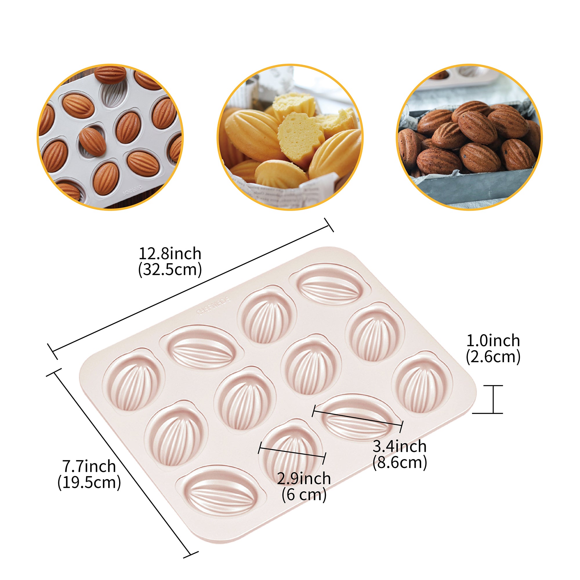 CHEFMADE Rugby Ball Cake Pan 12 Cup (WK9829)