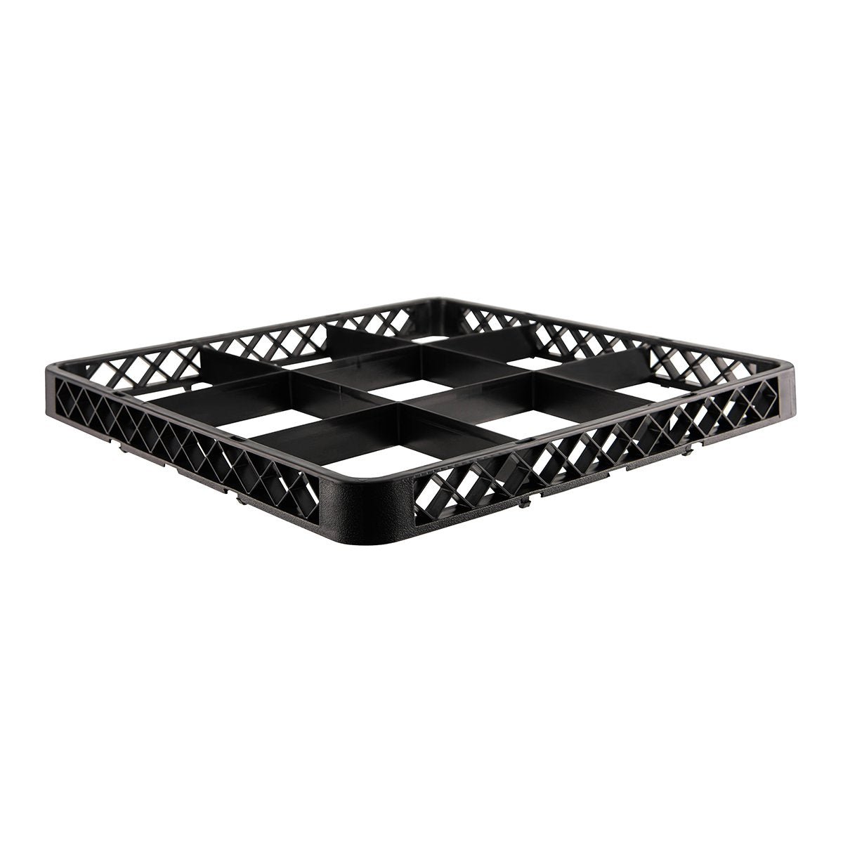 Chef Inox Glass Rack Extender 9 Compartment Black 490x490x45mm