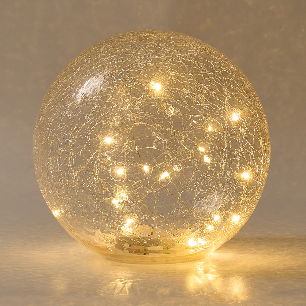 Annabel Trends Glass Crackle Light Ball Large