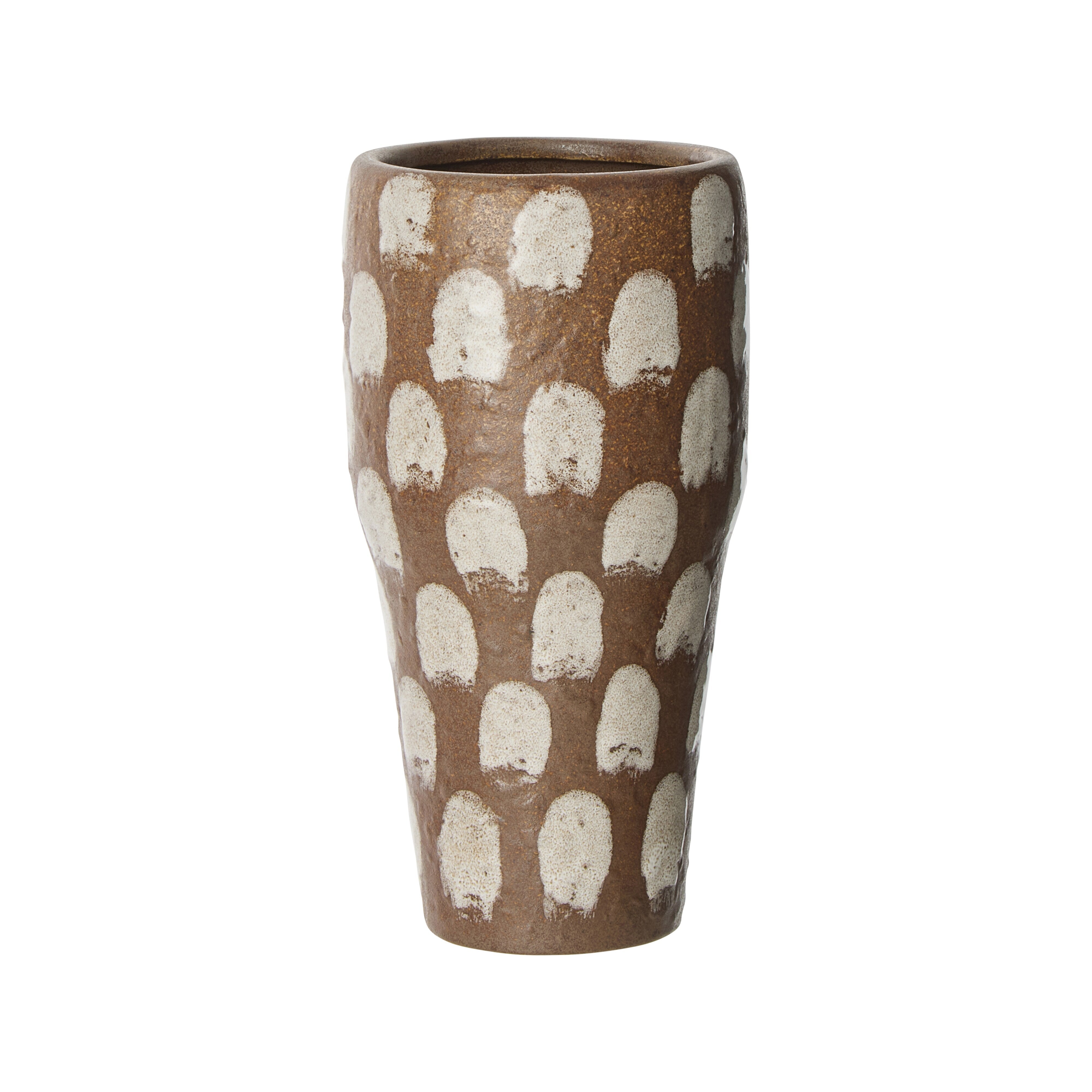 Amalfi Soren Dab Vase Brown & White