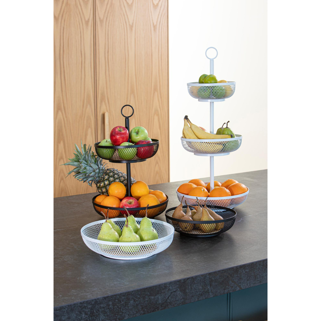 Ladelle Olsen Black 3 Tier Mesh Fruit Basket