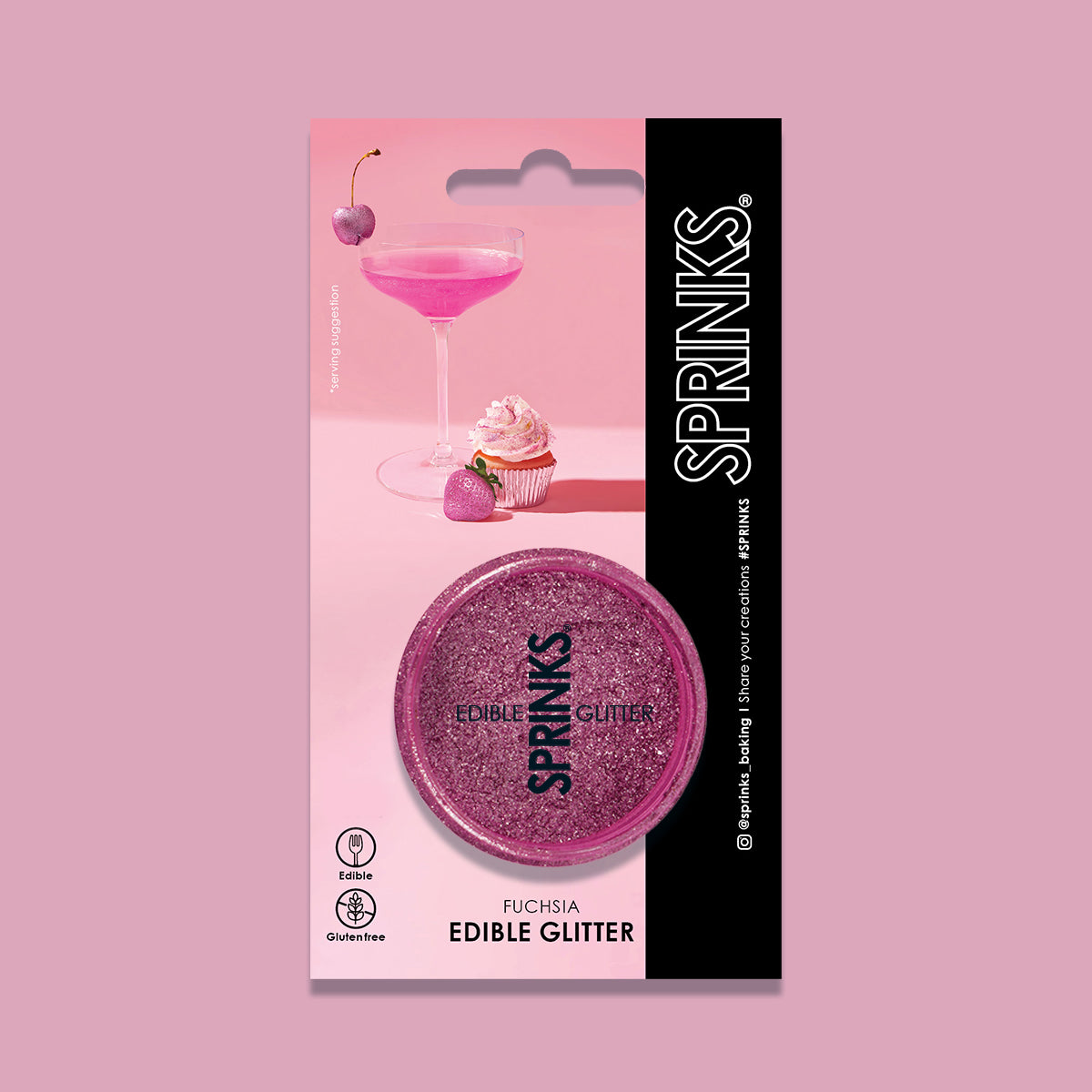 Sprinks Edible Glitter 2g Fuchsia
