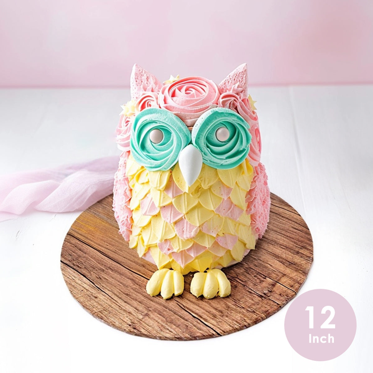 Bake Group Food Presentation Board Round Wood 12in