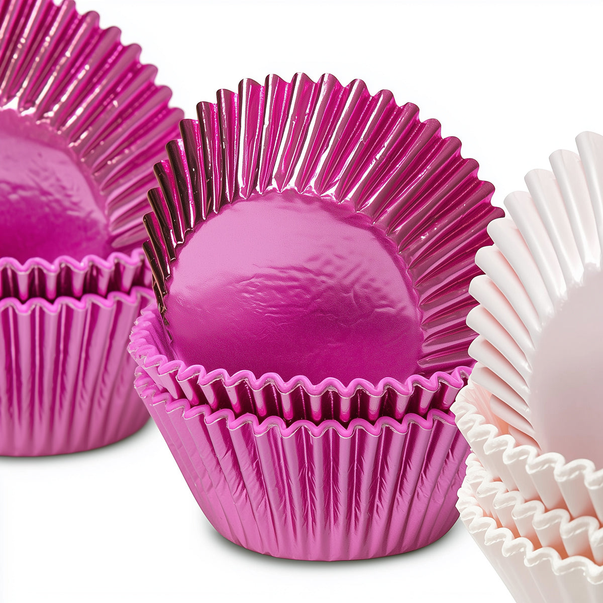 Papyrus Standard Foil Baking Cups Base Hot Pink 50mm 50 Pack