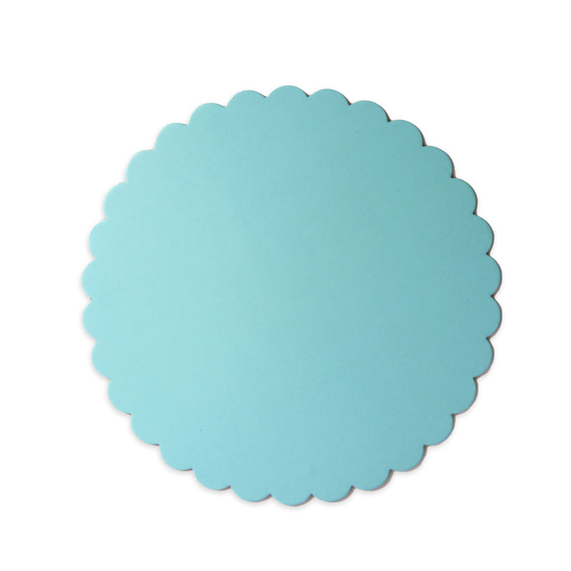 Papyrus Cake Board Scalloped Pastel Blue 10in