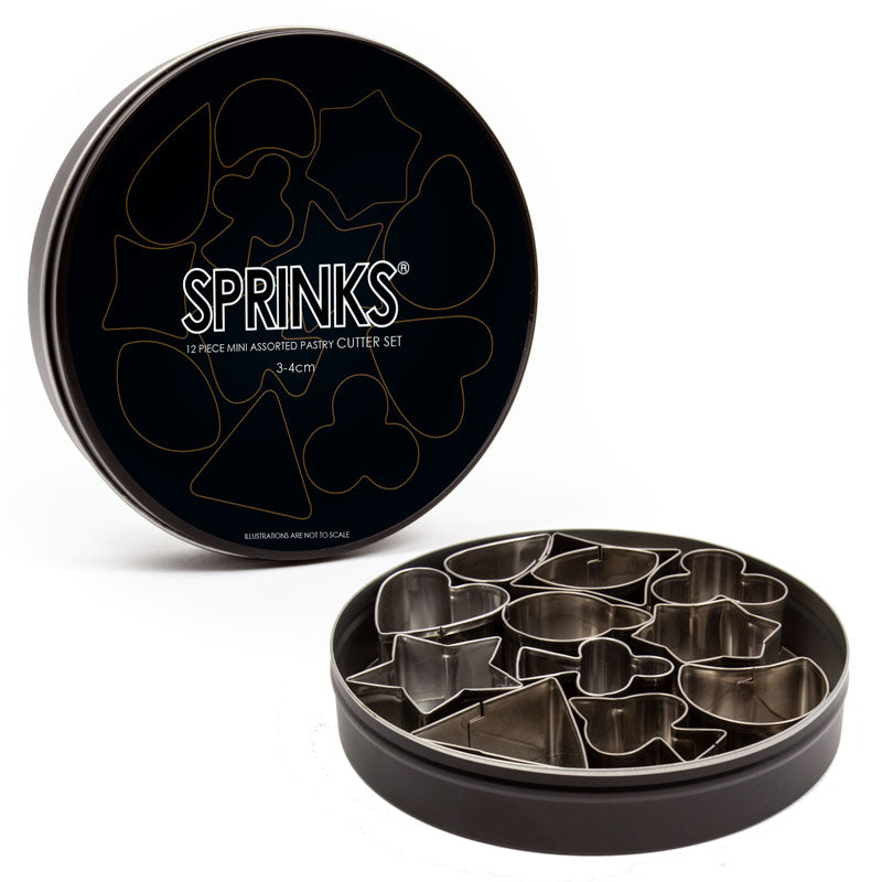 Sprinks Mini Assorted Stainless Pastry Cutter Set 12 Piece