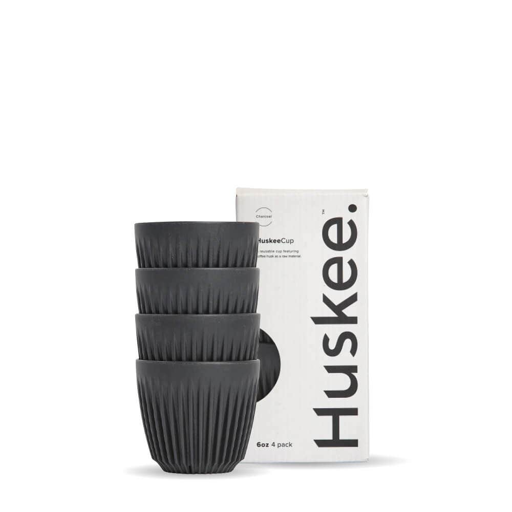 Huskee 6oz Charcoal Cup 4-Pack (x12)