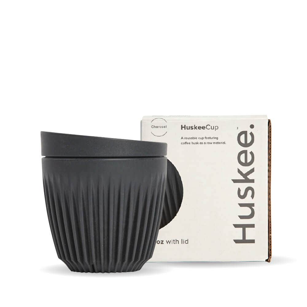 Huskee 6oz Charcoal Original Cup & Lid Retail Pack (x12)