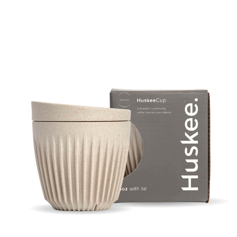 Huskee 6oz Natural Cup & Lid (x12)