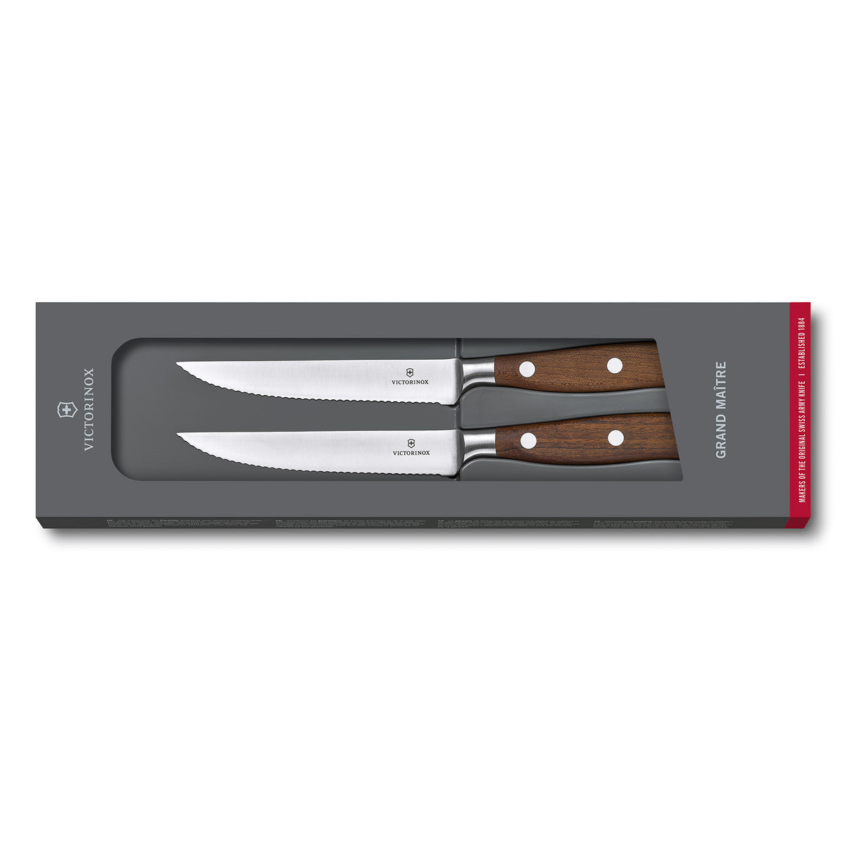 Victorinox Grand Maître 2-Piece Steak Knife Set Serrated (Wood)
