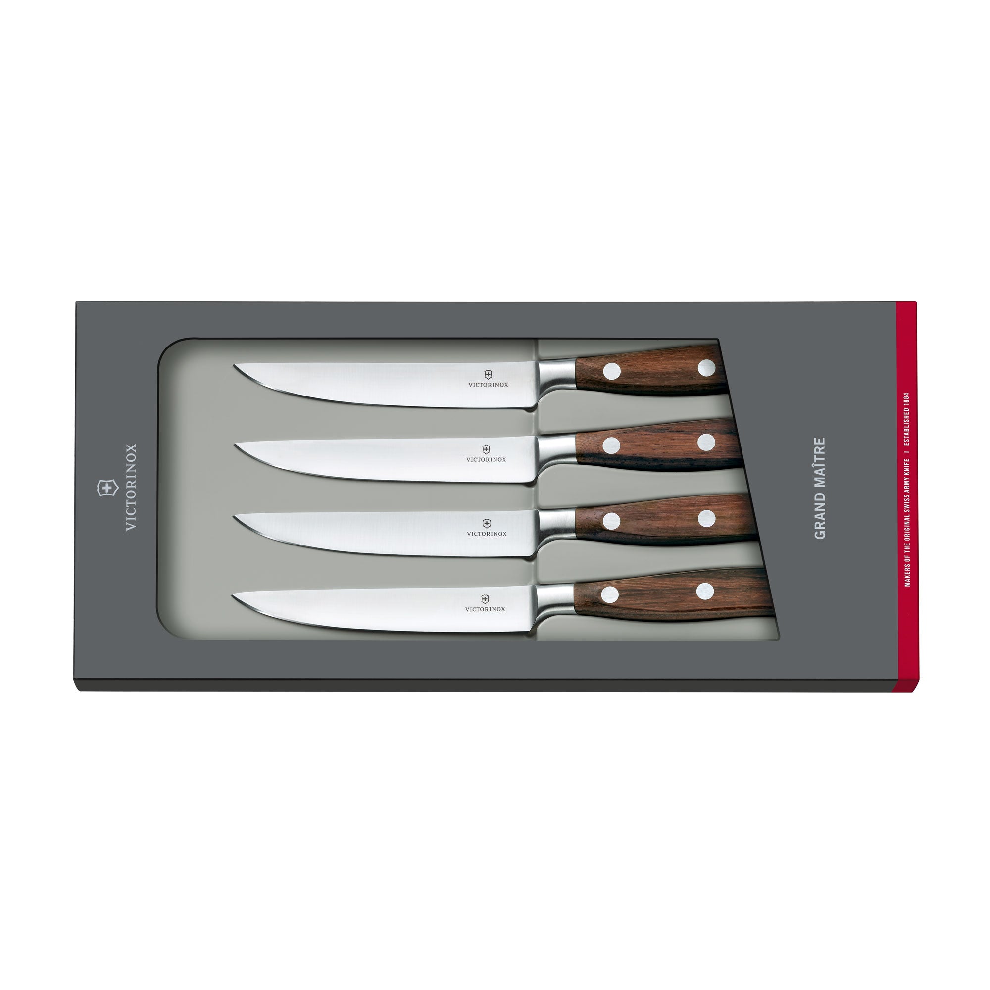 Victorinox Grand Maître Steak Knife Set, 4 pieces - Wood