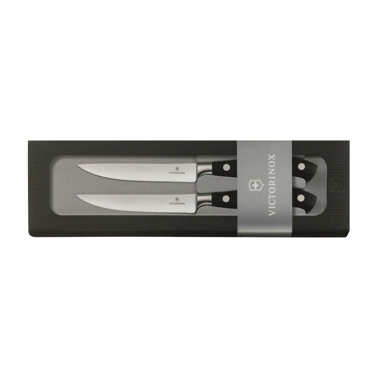Victorinox Grand Maître 2-Piece Steak Knife Set Serrated (Black)