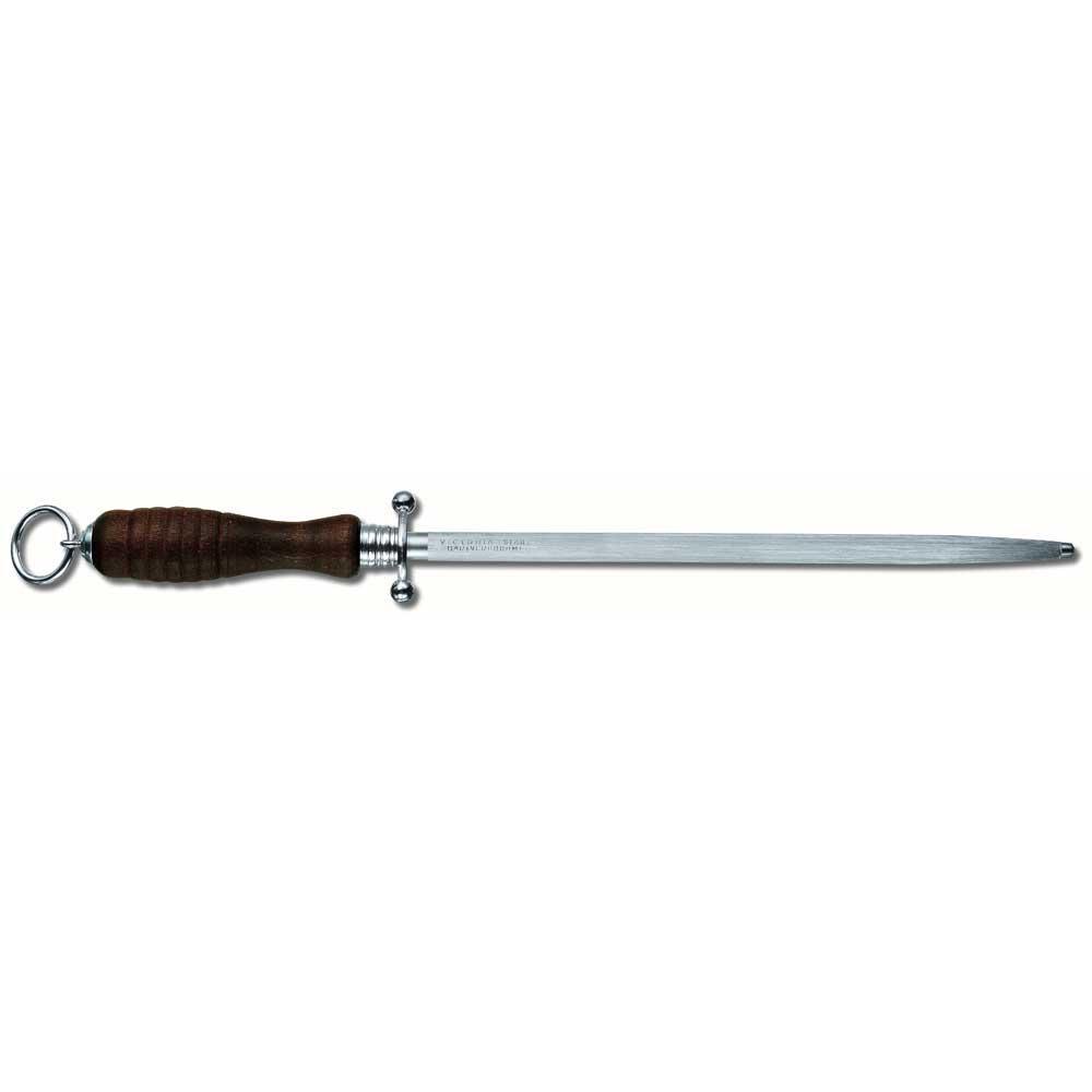 Victorinox Kitchen Sharpening Steel,27cm,Round,Middle Fine Cut,Redwood