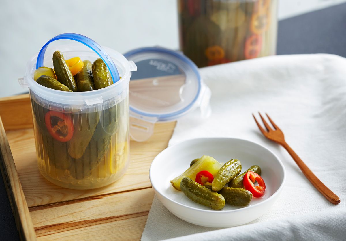 LocknLock Classic Special Round W/draining Basket 1.4L