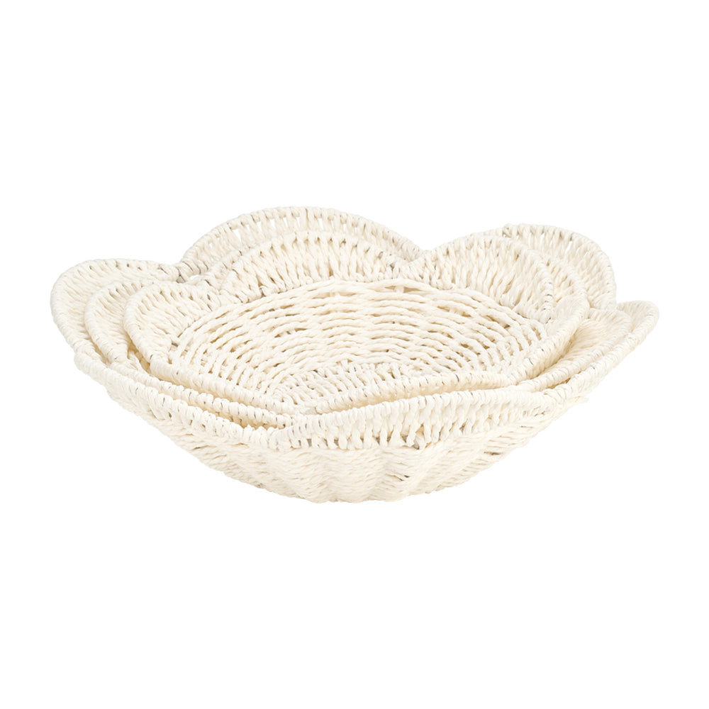 Annabel Trends Papier Woven Bowl Set White