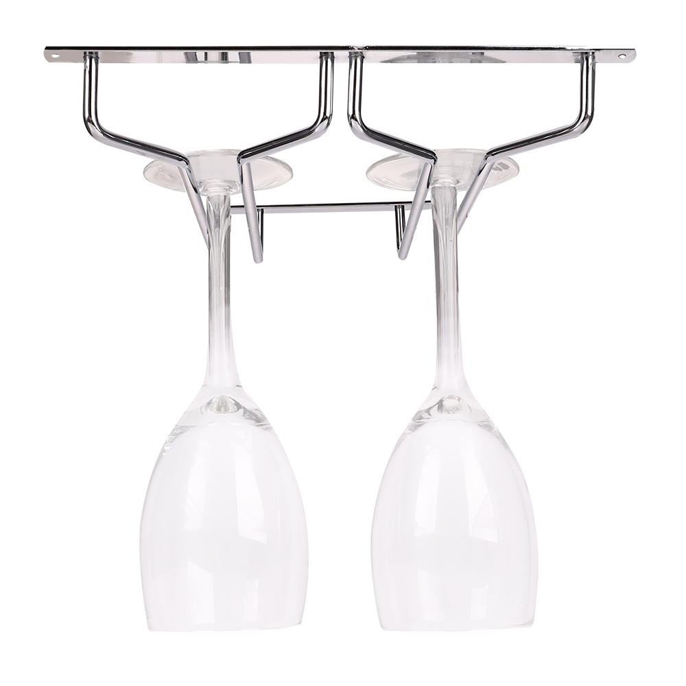 Bartender Twin Glass Stemware Rack 28cm - Chrome