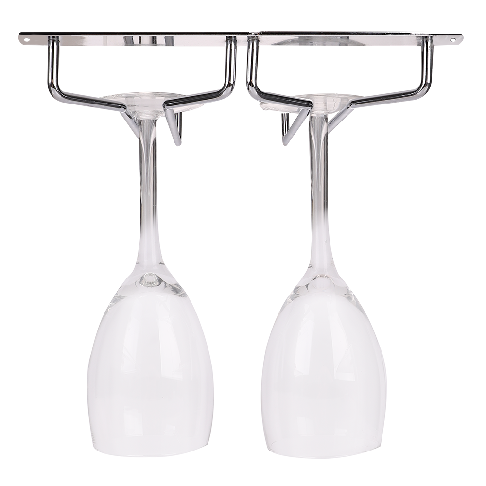 Bartender Twin Glass Stemware Rack 28cm - Chrome