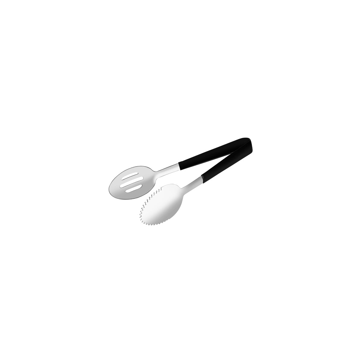 Chef Inox Solid & Slotted Spoon Tong with Vinyl Handle 240mm