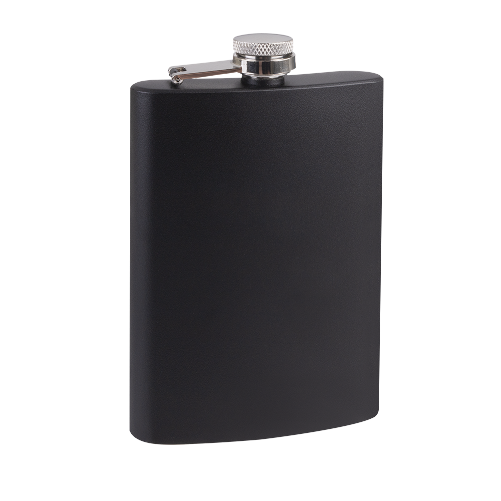 Bartender Stainless Steel Hip Flask 8oz/236ml - Matte Black