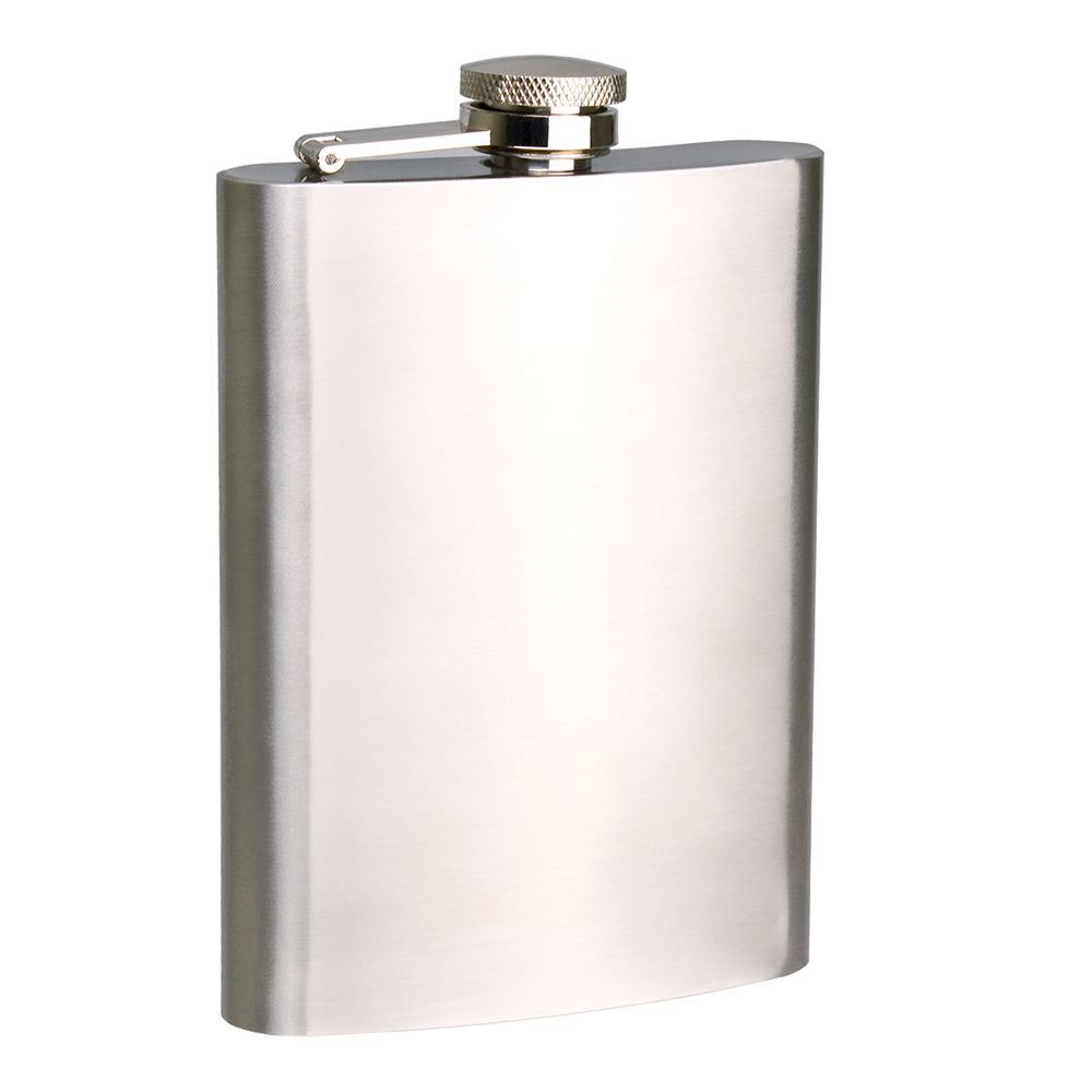 Bartender Stainless Steel Hip Flask 8oz/236ml - Satin