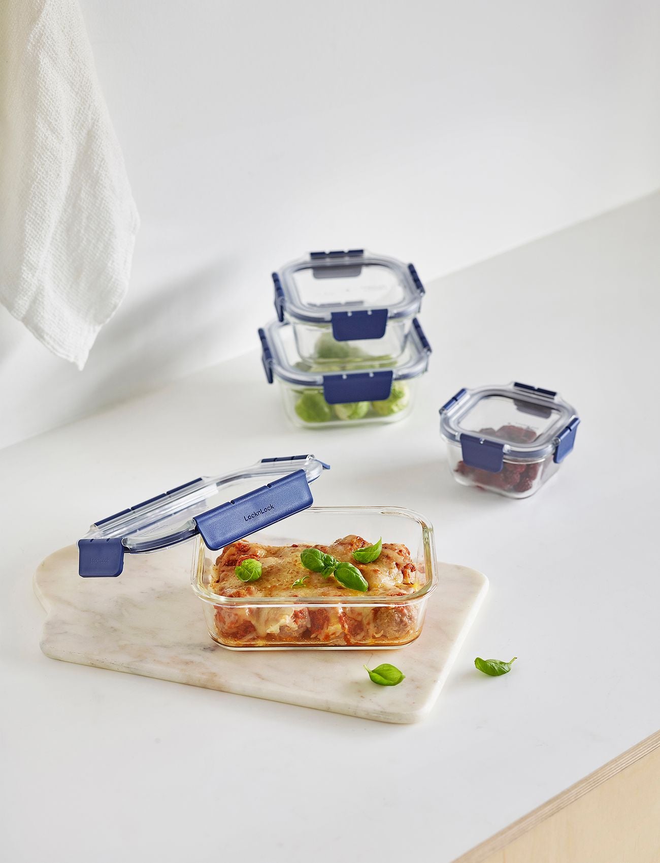 LocknLock Top Class Glass Rectangular Food Container 380ml
