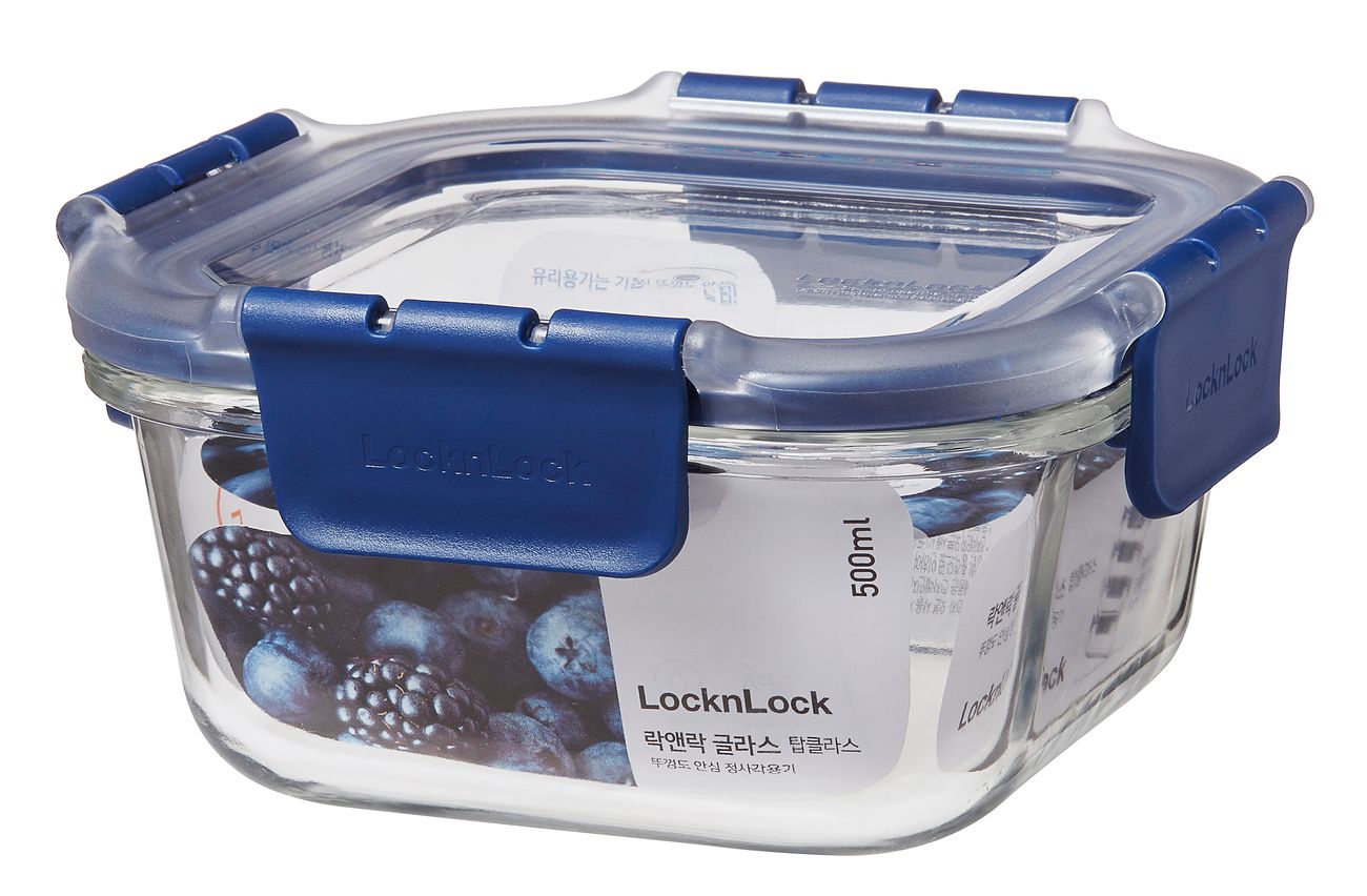 LocknLock Top Class Glass Square Food Container 500ml