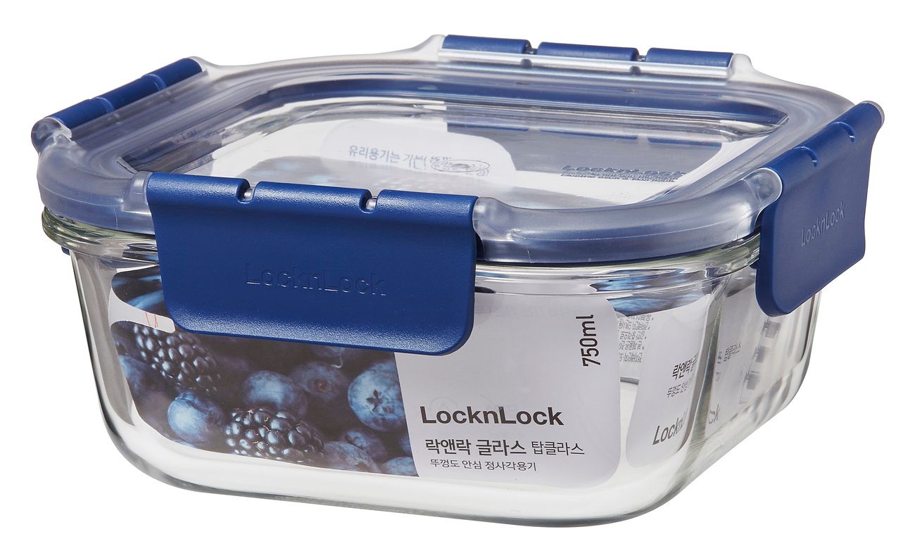 LocknLock Top Class Glass Square Food Container 750ml