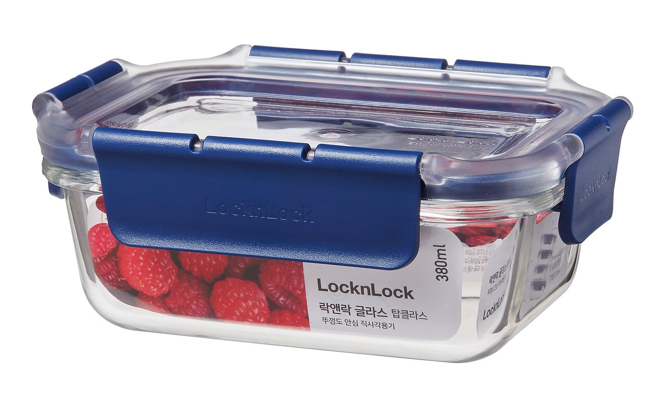LocknLock Top Class Glass Rectangular Food Container 380ml